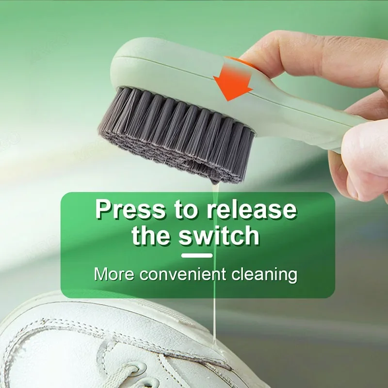 Cleaning Brush Bristled Liquid Shoe Brush Cleaning Long Handle Shoe Clothing Board Clothes Brushes Household Cleaner Tools 3