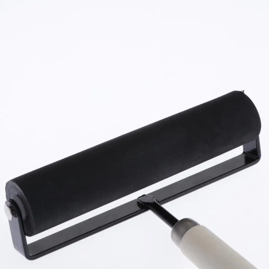 

Rubber Brayer Roller for Printing Inks Oil Painting Art Clay Stamping 8in