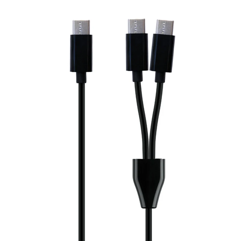 Multi Usb C Splitter Cable, Usb A To Dual Type-c + Micro Usb Male