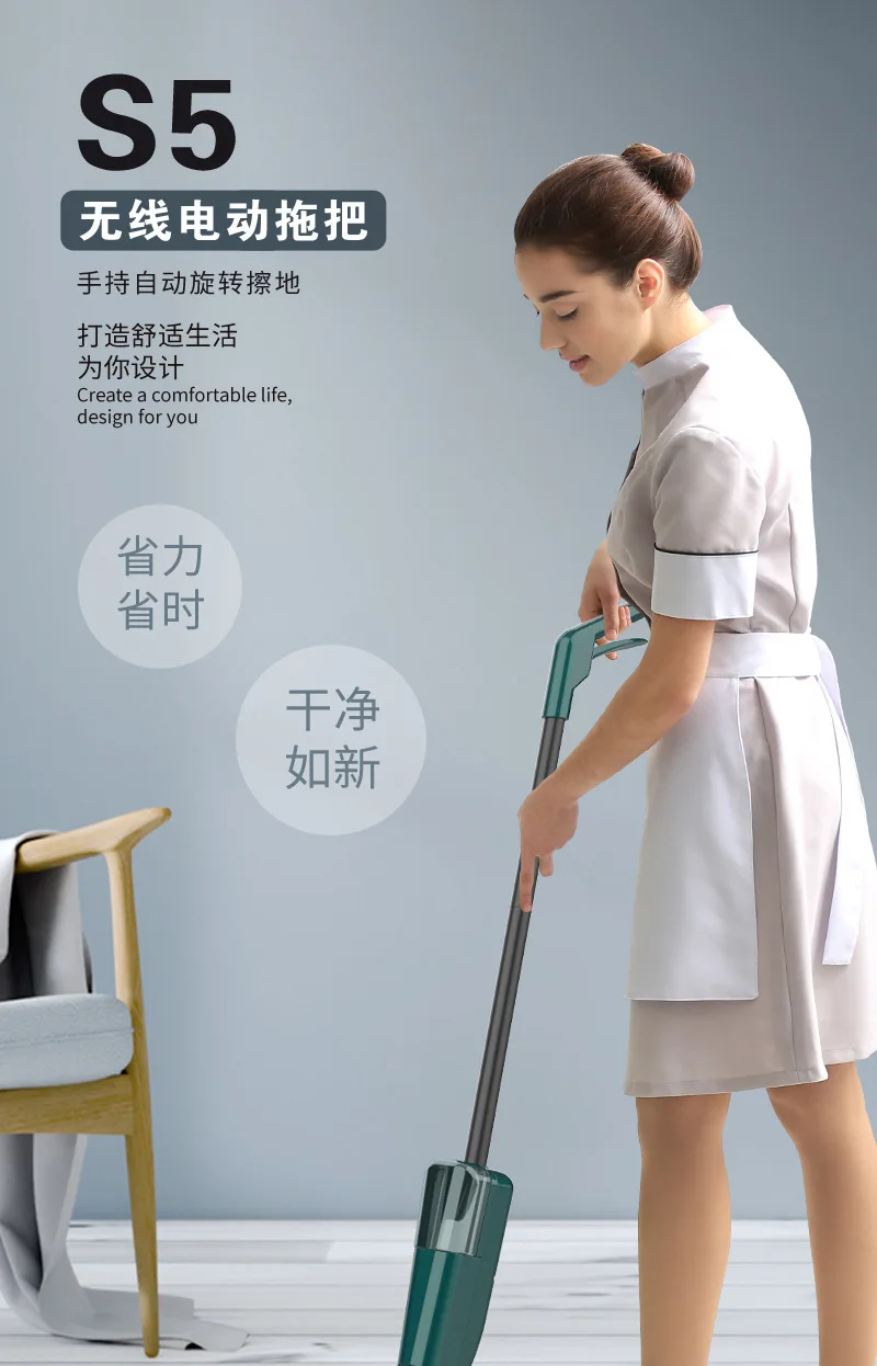 Mop Cleaning Machine with Matching Battery Wireless Smart Wet And Dry  Multifunctional Floor Cleaning Machine Home 100‑240V - AliExpress