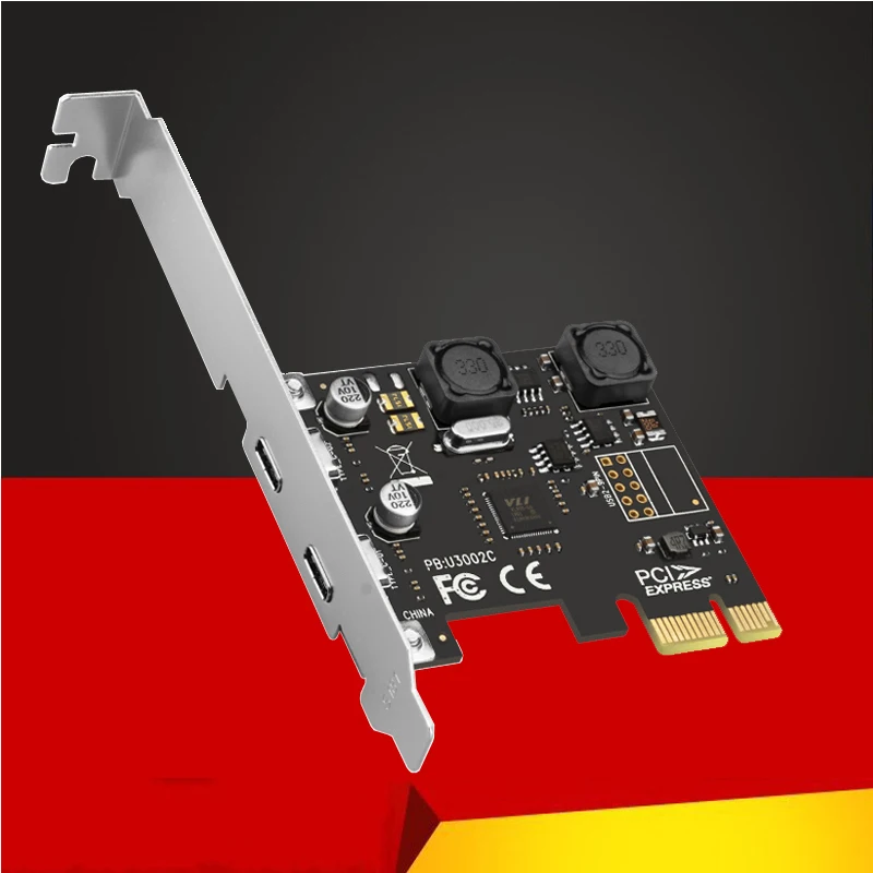 Tarjeta de expansión PCIE USB PCI Express X1 a USB 3,0 5gbps 2 puertos