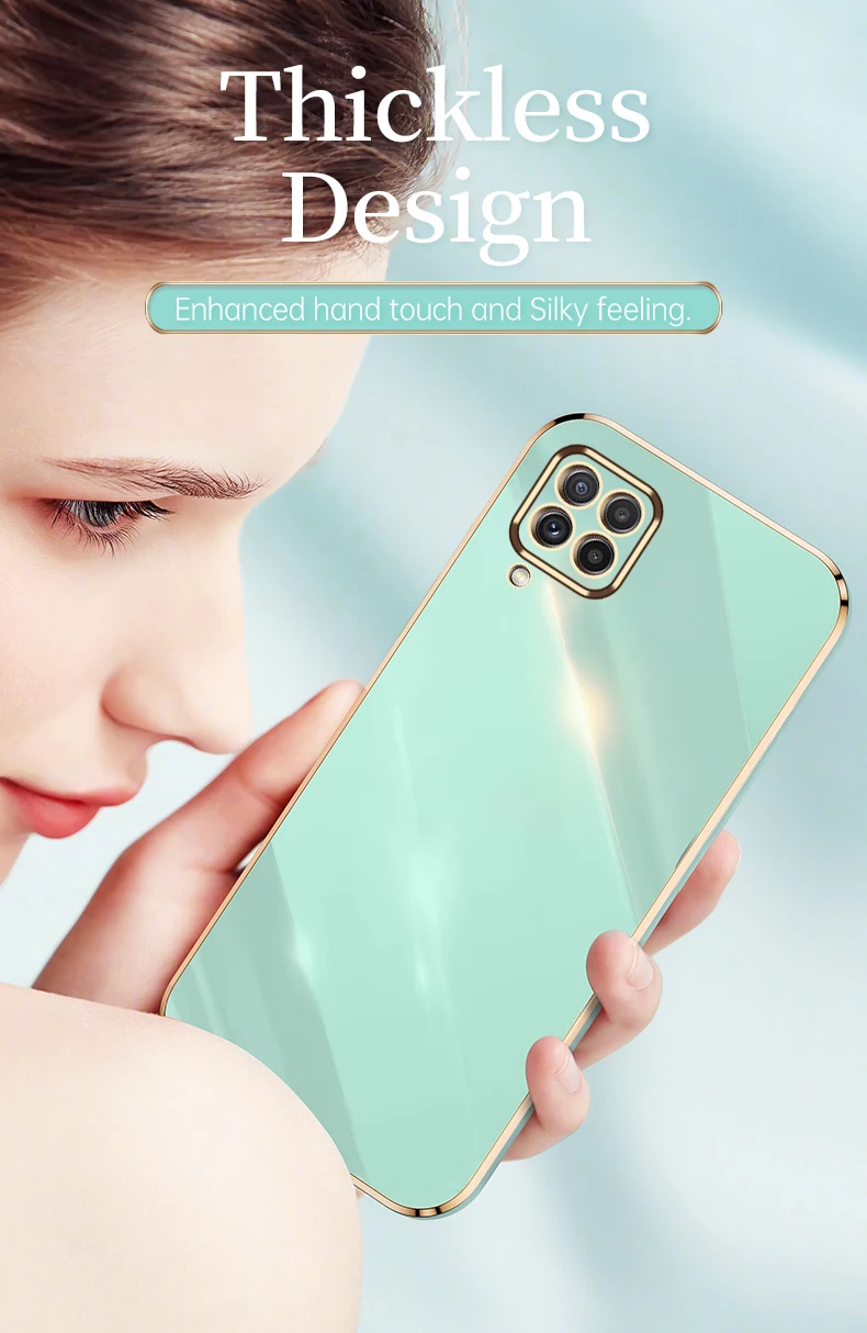 Plating Texture Case for Samsung A22 A12 Nacho A42 5G dekselvesker for Galaxy M22 M12 telefonveske Coque Capa_voghion.com