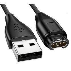 Versatile Charging Cable for Garmin Smartwatches - USB Replacement Charger (Black)