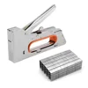 1008U Staple Gun for 4/6/8mm Paper Window Tacker Tools Heavy Duty Manual Stapler Furniture with 2400pcs Nails for Woodworking 6