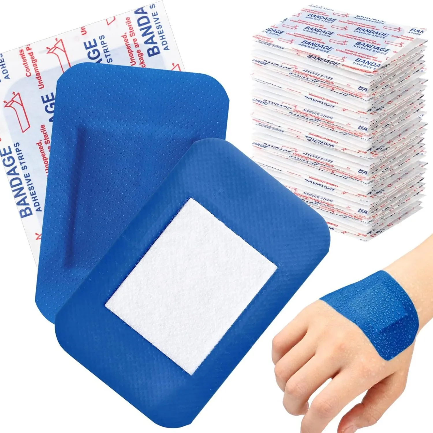 10pcs/set Baby Geometry PE Blue Bandages Children Waterproof Breathable Home Band Aid Mother Kids Bandaids Care Patches Plaster