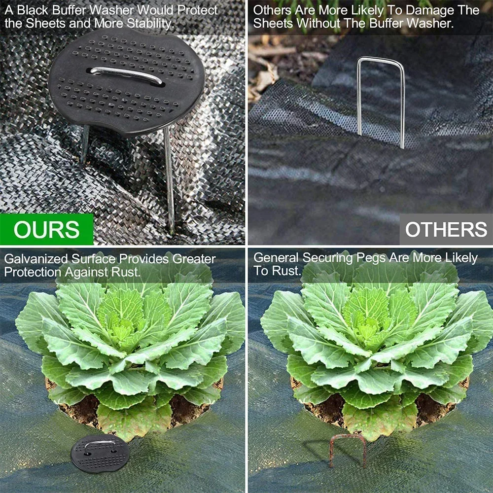 U-shaped Ground Pegs garden staples for Securing Weed Landscape Fabric Netting 30/60Pcs
