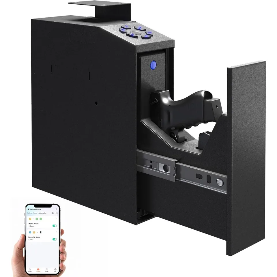 Biometric Sliding Bedside Gun Safe for Pistols
