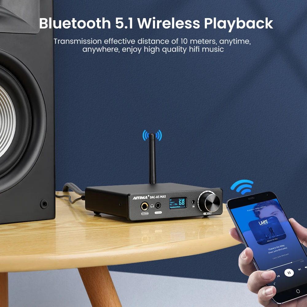 DAC-A5 Audio AIYIMA MAX wzmacniacz słuchawkowy Bluetooth 5.1