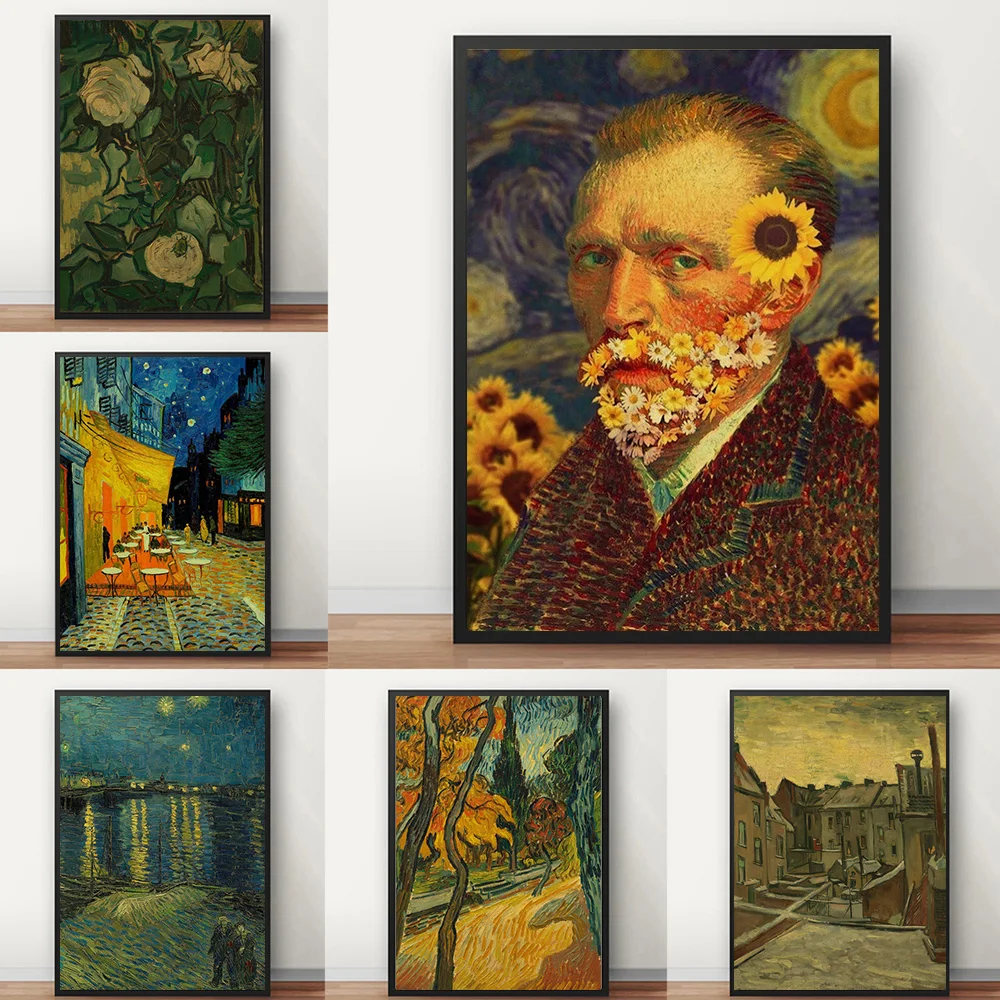 

Abstract Famous Van Gogh Works Canvas Painting Wall Art Oil Painting Collection Posters And Prints For Living Room Home Decor