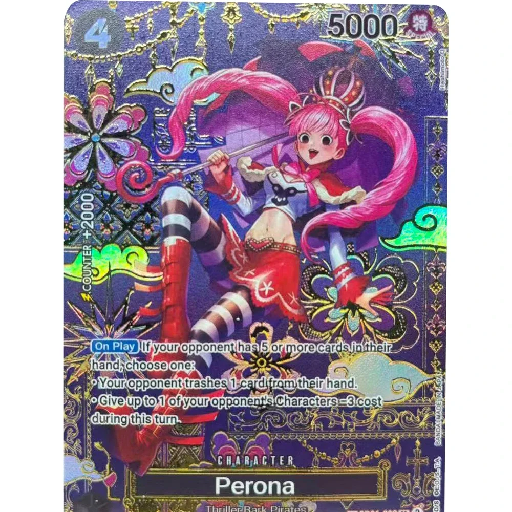 ONE PIECE Collection Cards DIY Dracule Mihawk Boa Hancock Sugar Perona Sengoku EN Self Made Game Anime Cards Gift