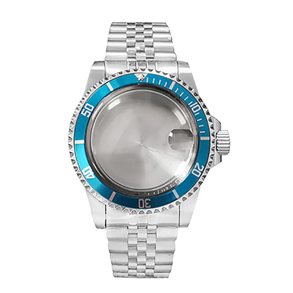 39.5Mm 316L Vintage Case Jubilee Band Bidirezionale Rotante Gmt Bezel Magnifier Cover Per Movimento Nh35/ Nh36