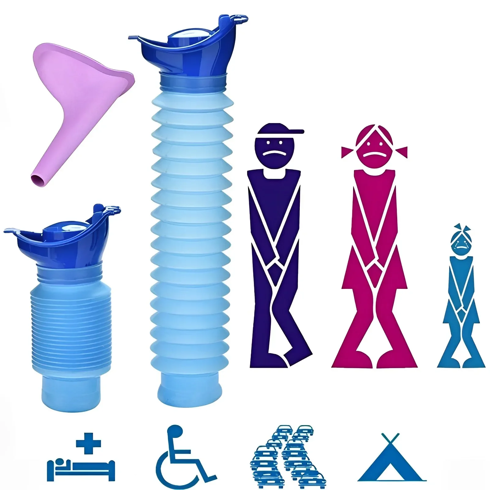 750ml Portable Adult Urinal Car Urination Pee Soft Toilet Outdoor Camping Travel Urine Toilet Urinal for Men Female