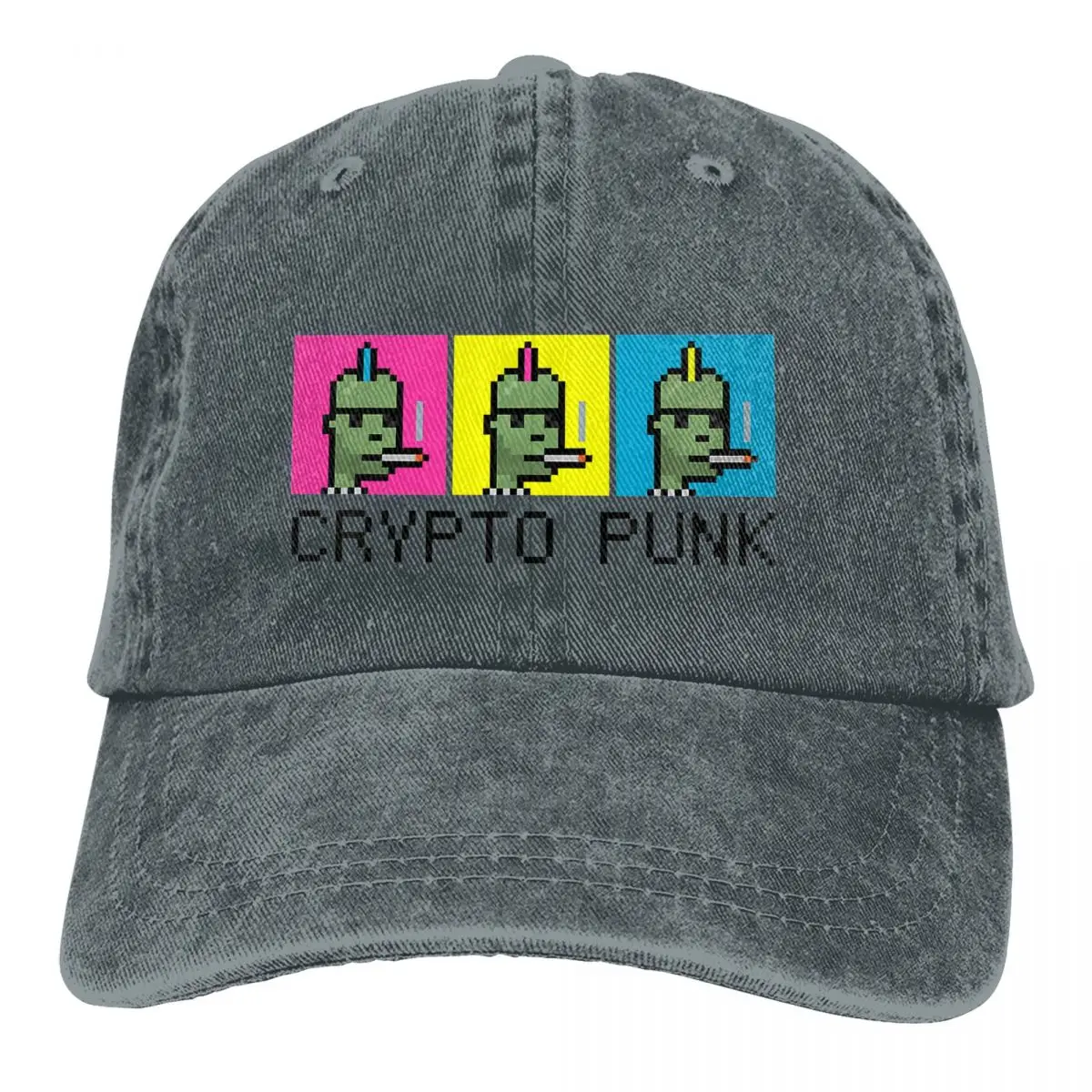 

Summer Cap Sun Visor Crypto Pixel Punk Black Hip Hop Caps NFT Non Fungible Tokens Cowboy Hat Peaked Hats