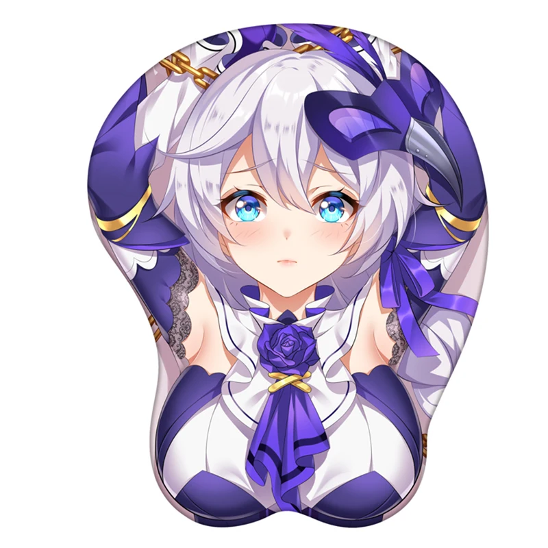 

Honkai Impact 3rd Kiana Kaslana Mouse Pad Game Cosplay 3D Bust Soft Gel Game Play Mat Mousepad PC Office Wrist Rest Rubber Pad