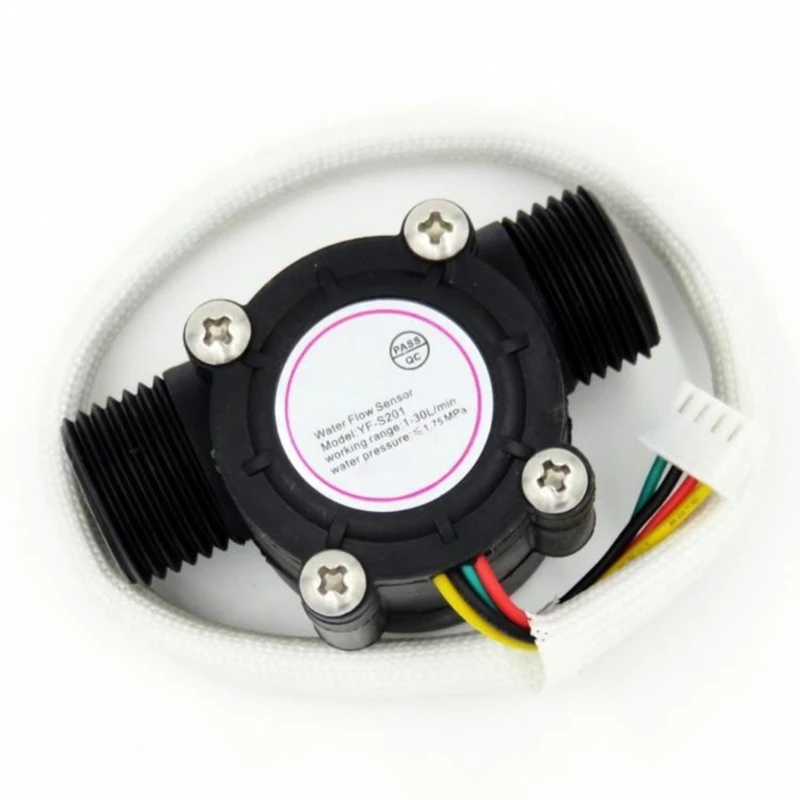 ipiip 3.5-24V Water Flows Sensors Flows Meter Sensors Water Control Liquid 1-30L/min 1.75MPa Switches YF-S201
