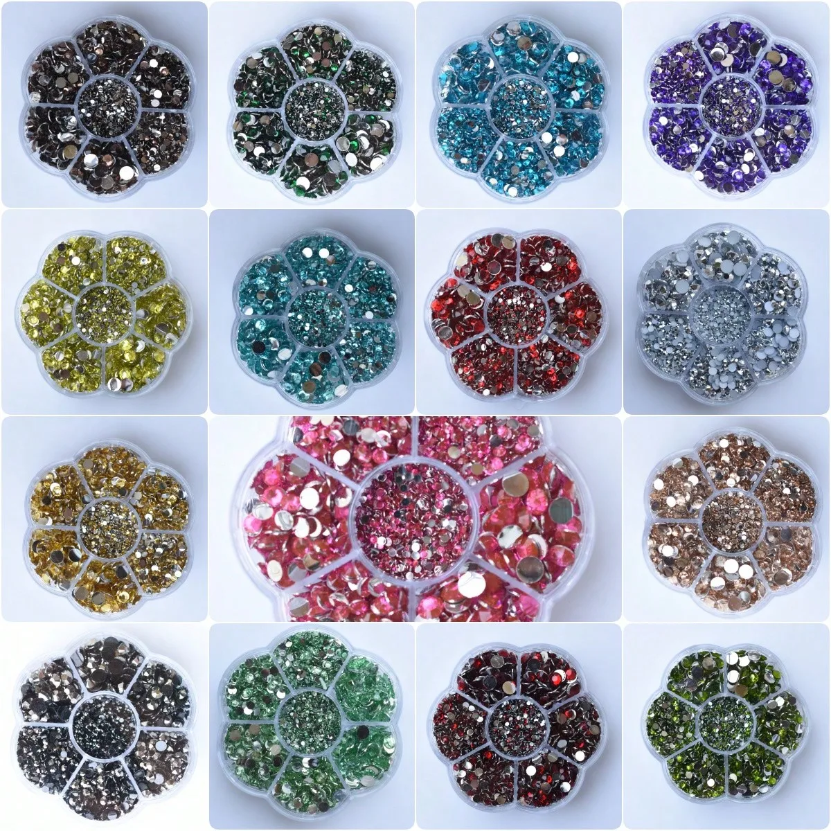 Premium Resin Round Flatback Rhinestones - 5000pcs Crystal Gems for Jewelry and 3D Decorative Crafts