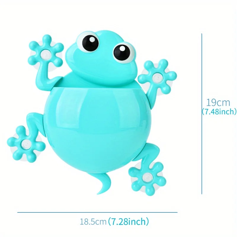 Animal Frog Toothbrush Holder Family Set Wall Bathroom Hanger Suction 1PC
