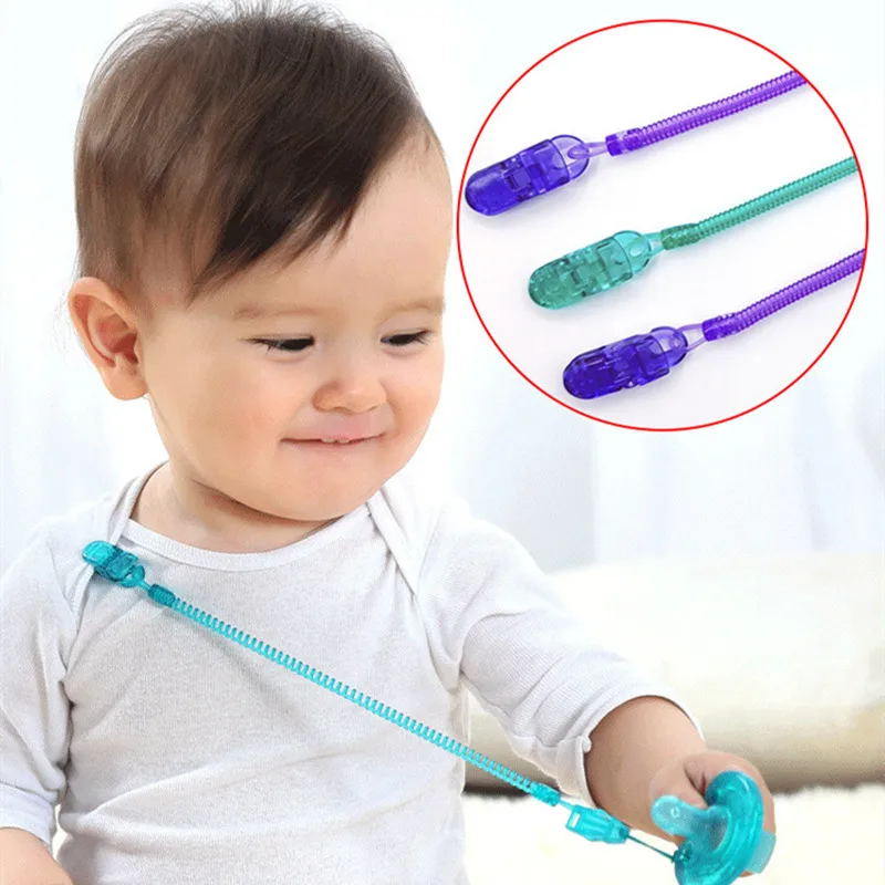 Baby Pacifier Clip Pacifier Chain Tractile Spring Coil Pacifier Chain