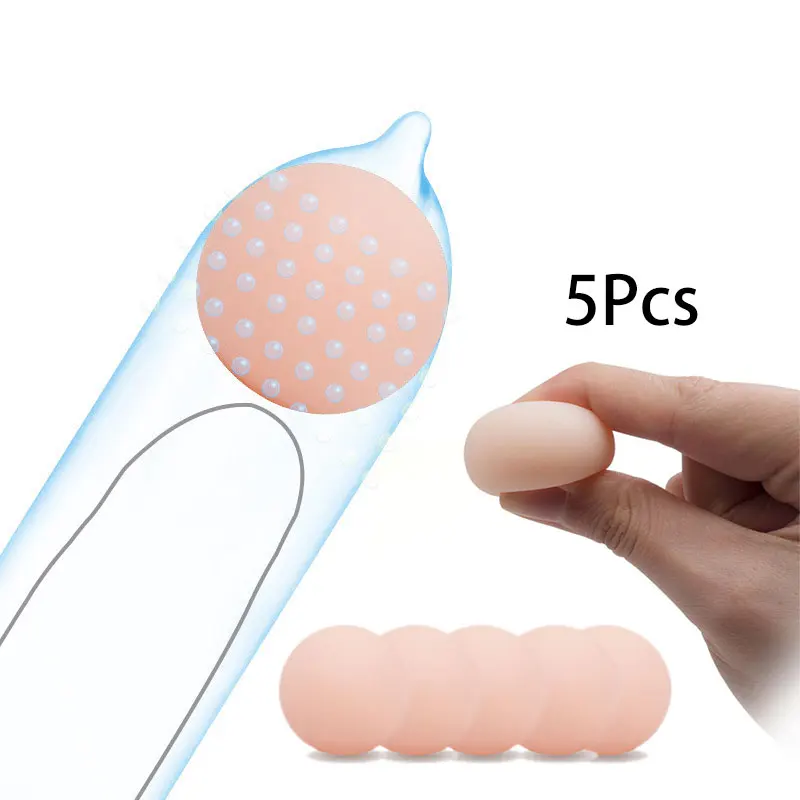 Reusable Silicone Beads Condoms Male Penis Sleeve Extender Ball Head Attachment Adult Sex Product Accessories sex toys