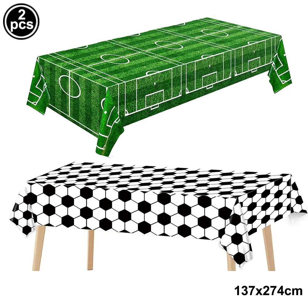 Soccer-Themed Rectangular Tablecloth – Perfect for Birthday Celebrations and Game Day Gatherings