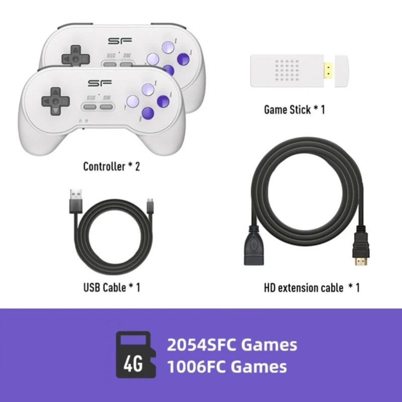 Mini Console Gioco Y2Sf Console Gioco Portatile Gaming Dual Wireless Gamepad Per Snes Nes 900 + Gaming 4K Game