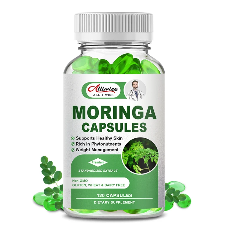 Alliwise Natural Moringa Capsule Compound Vitamin &Amino acid supplement Blood Sugar and Lipids Antioxidant