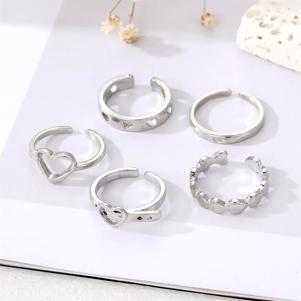 1111fourone 12 Pcs/set Hollow Plated Alloy Toe Rings Women Summer Beach Toe's  Rings Girls Foot Jewelry - Walmart.com