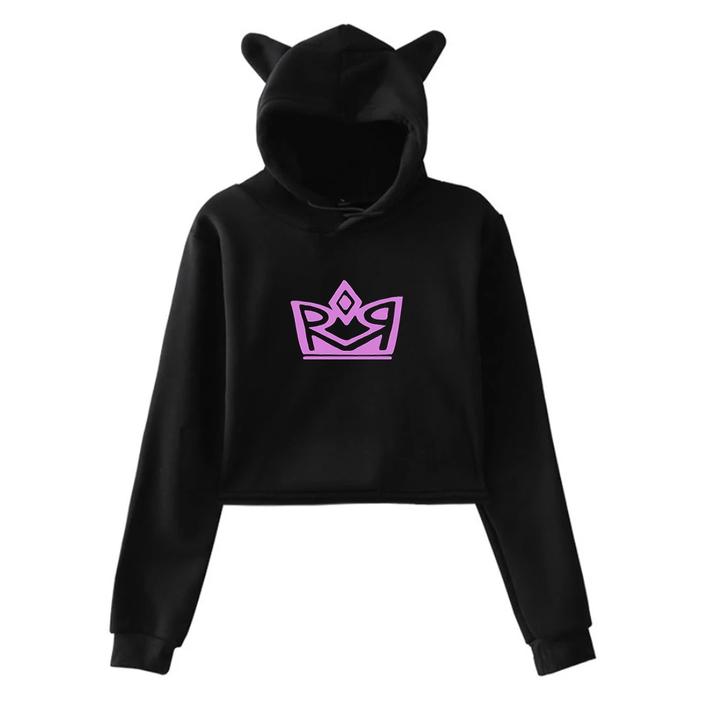 

Пуловер Ranboo R800 Dream Team SMP Double R Merch, толстовка с кошачьими ушками, свитшоты с длинным рукавом, женский укороченный топ, женская одежда