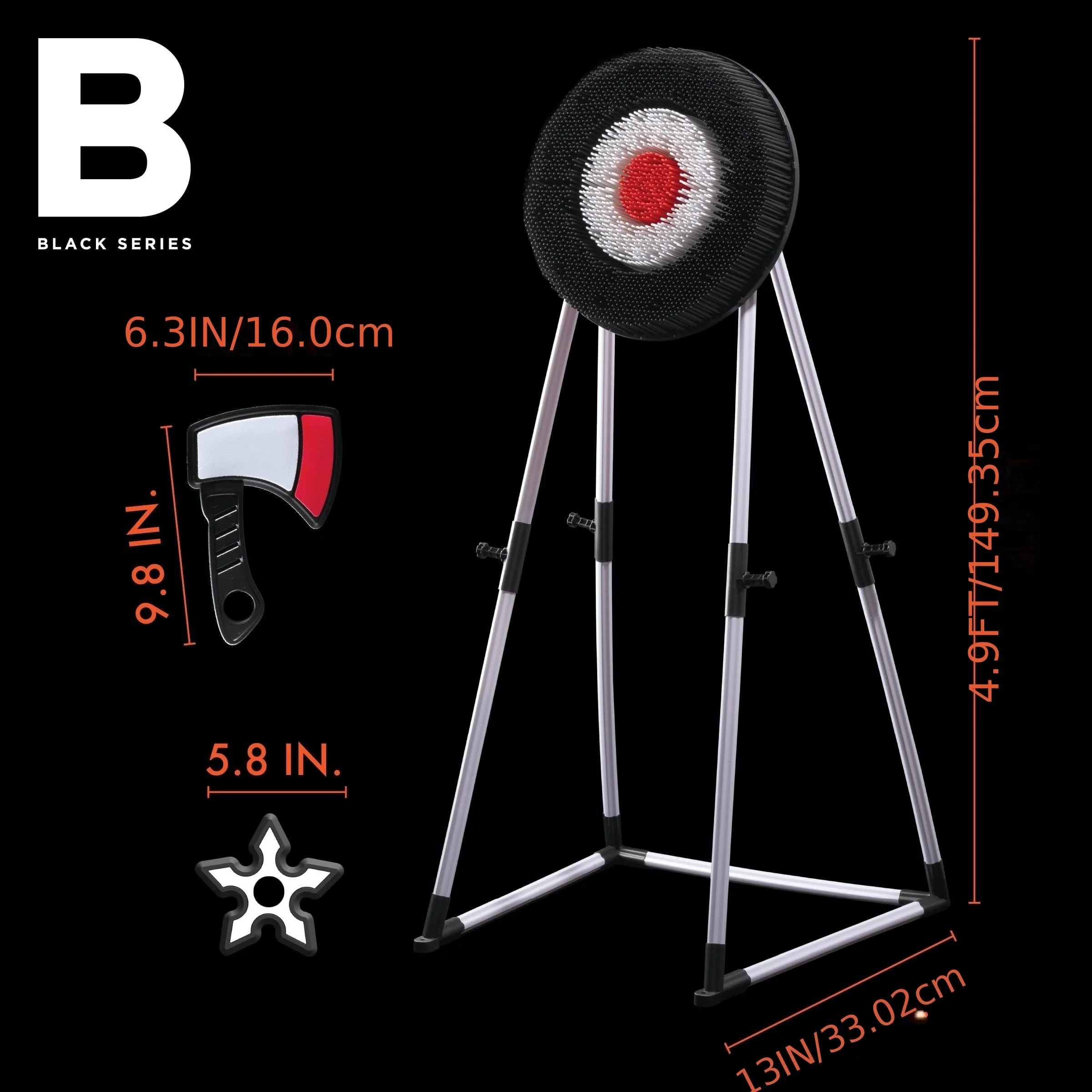 Kiddie Play Axe Throwing Game Set with Target 3 Axes and 3 Throwing Stars Indoor & Outdoor Play for Kids,Christmas Gifts 2