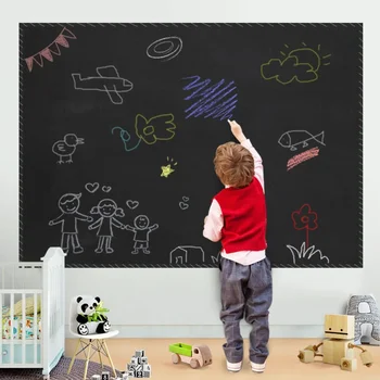 Adesivo da parete per lavagna autoadesiva per bambini Carta da parati rimovibile Lavagna per messaggi Insegnamento Graffiti Disegno Adesivo per lavagna