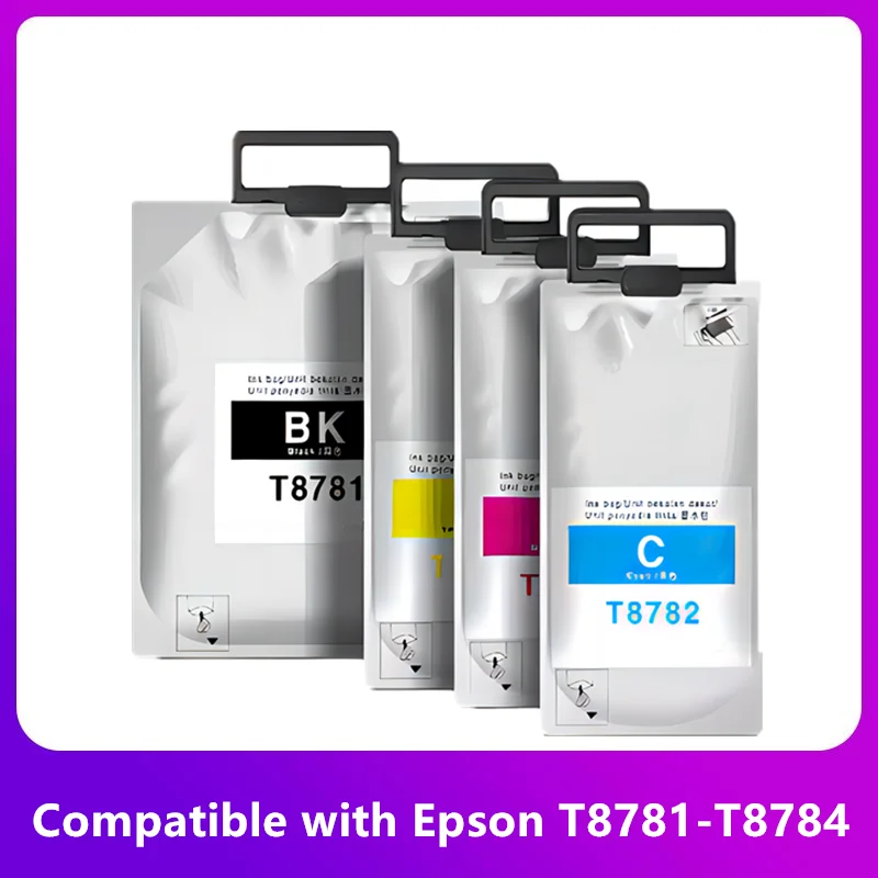 

T8781 - T8784 ink pack Ink bag with pigment ink and chip For Epson WorkForce Pro WF-R5190DTW WF-R5690DTWF printer Europe