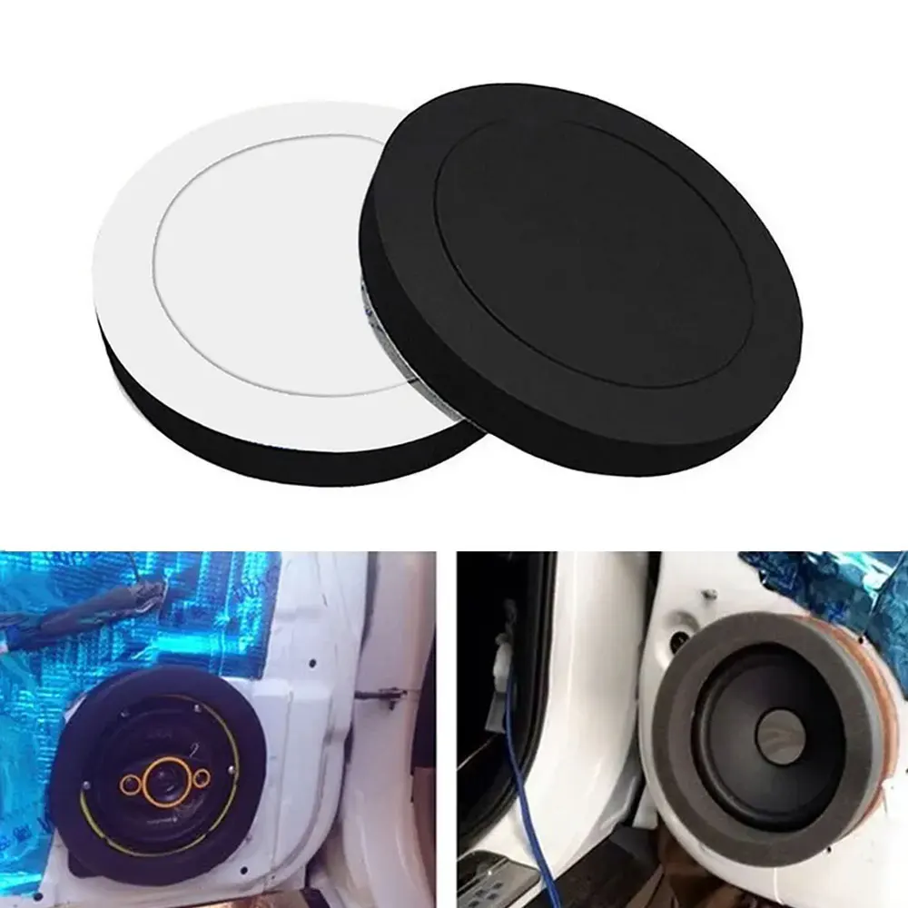 1pcs Car Speaker Ring Bass Door Trim Sound Insulation Cotton Audio Speakers Insulation Ring Sound Self Adhesive Parts