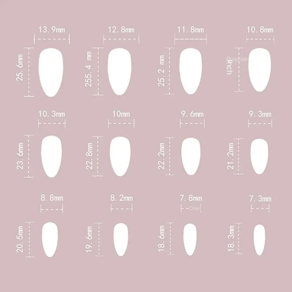 Manicure Long Almond False Nails Leopard French Press on Nails Detachable Star Fake Nials Women