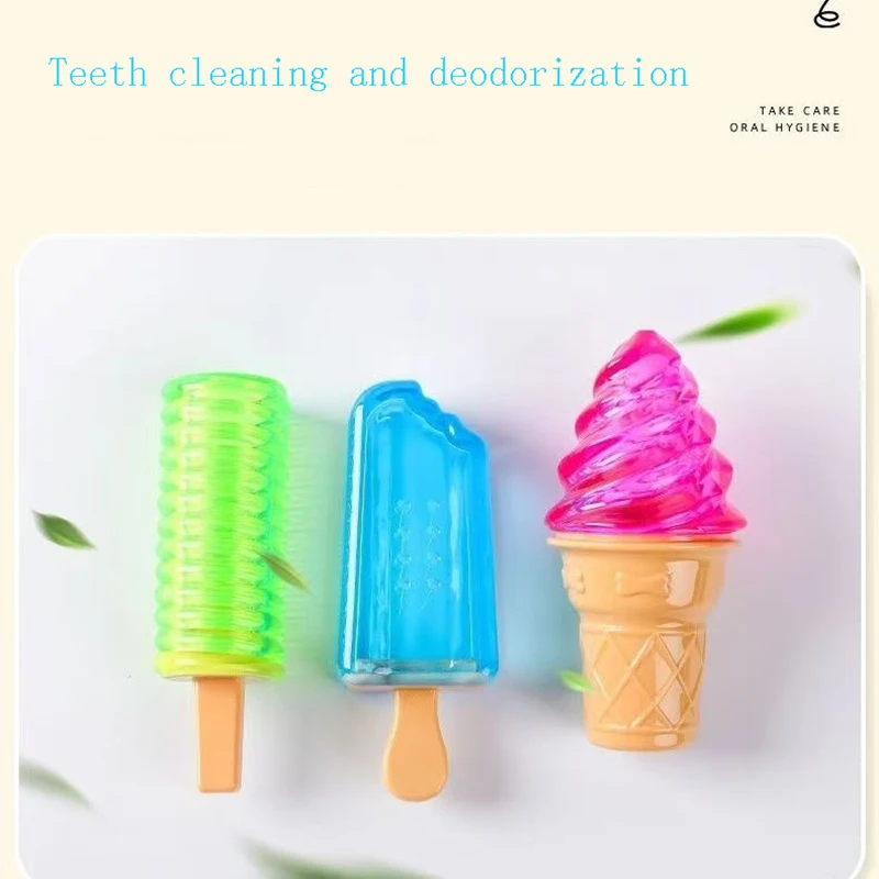 Pet dog summer flushing cooling frozen toy TPR rubber chew bite resistant reusable toy ice cream pet supplies 3