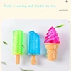 Pet dog summer flushing cooling frozen toy TPR rubber chew bite resistant reusable toy ice cream pet supplies 3