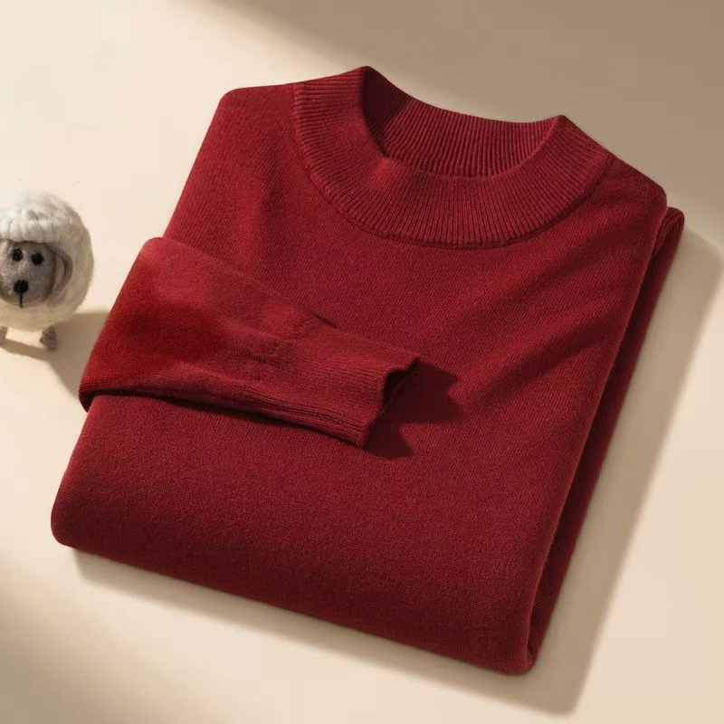 Animal Game Mens Casual Mock Neck Cold Blouse Long Sweaters Thermal Knitwear Pullover Sweater Outdoor Basic Warm Work Coats