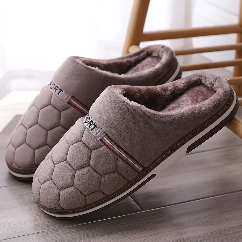 Size 47-50 Big Size Slippers Autumn Winter Men's Cotton Slippers Extra Large Size Home Cotton Shoes Warm Men Slippers Shoes — view 5