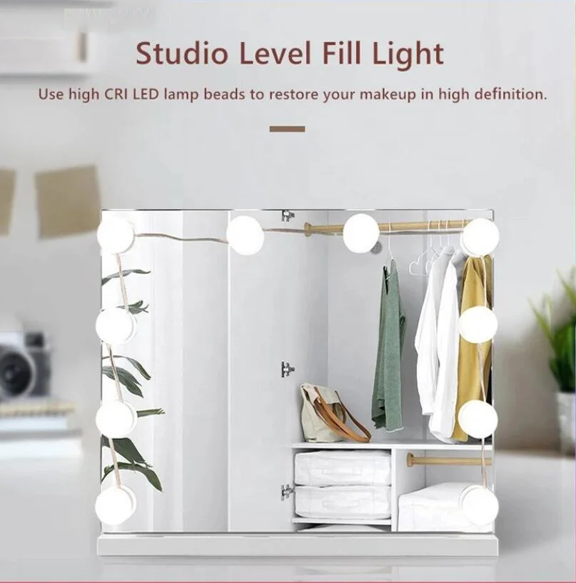 Description Picture 3 of itemLED Kits Make Up Front Light Lamp Cosmetic Mirror 12 Bulbs  Indoor Bathroom Vanity Lighting USB Led Makeup Dressing Table