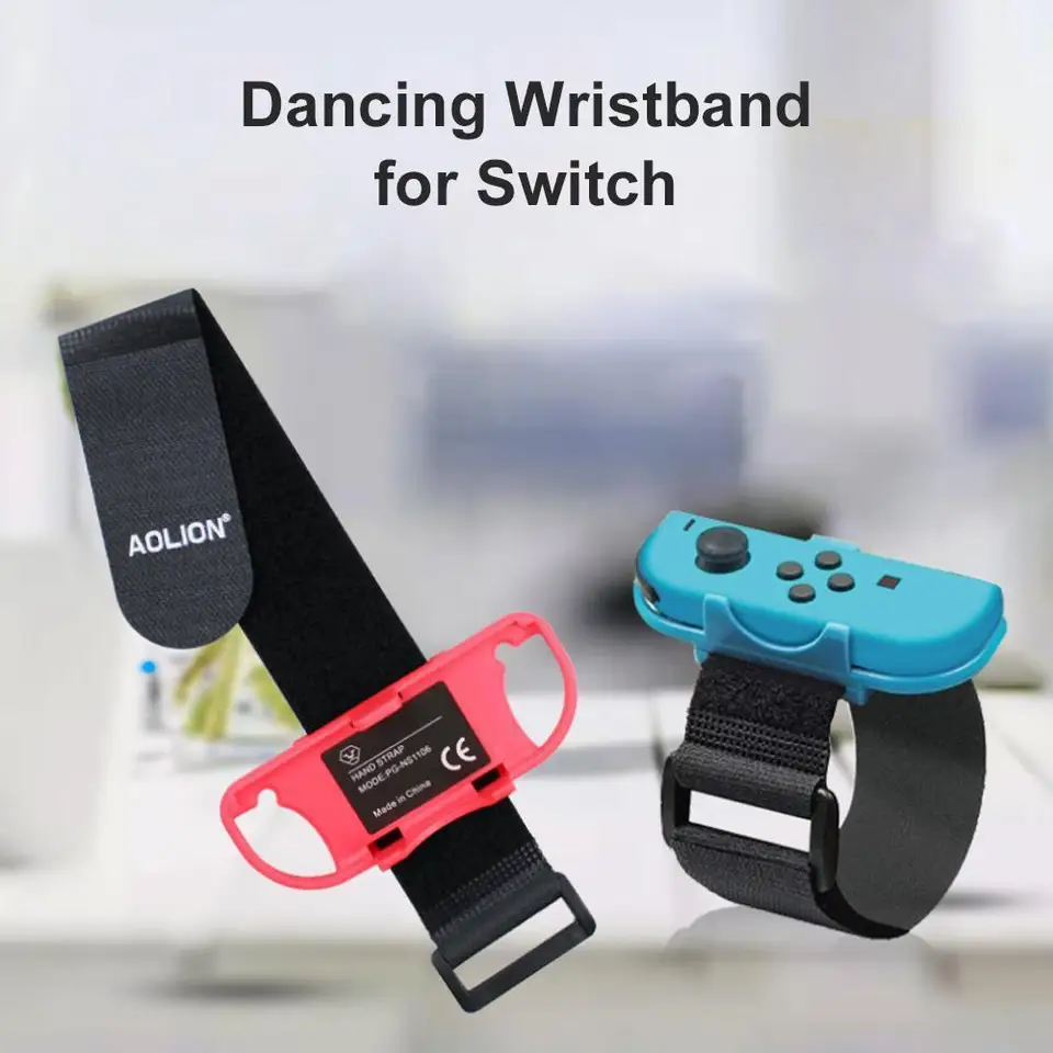 Cinturini Elastici Regolabili Per Joy-Con Switch E Switch OLED | Bracciali Per Dance Ballo | 2 Pezzi Neri Per Adulti E Bambini