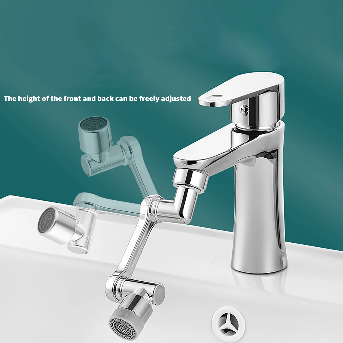 Swivel tap aerator 1080&deg; Bathroom washbasin taps Splash filter Kitchen taps Extension Water-saving nozzles Taps