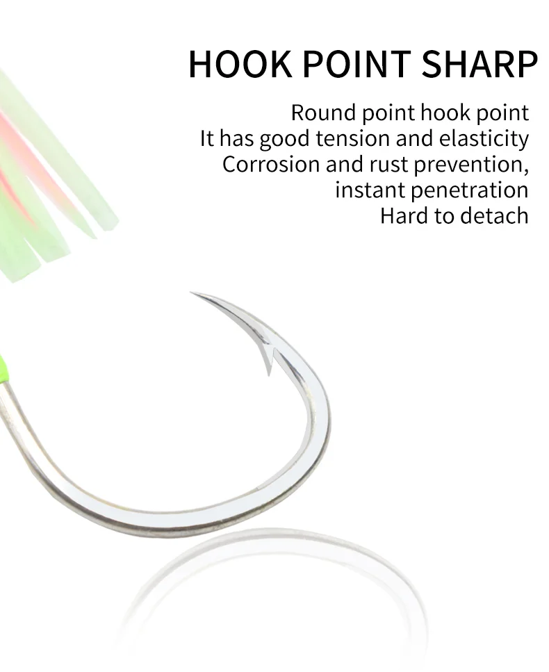 ZYZHE Meeresangel-Hybrid-Jig 100/150/200G Bionischer Bleifischkopf + Oktopus-Softköder + Scharfe Haken Meeresangelhaken Angelzubehör – Detail 7
