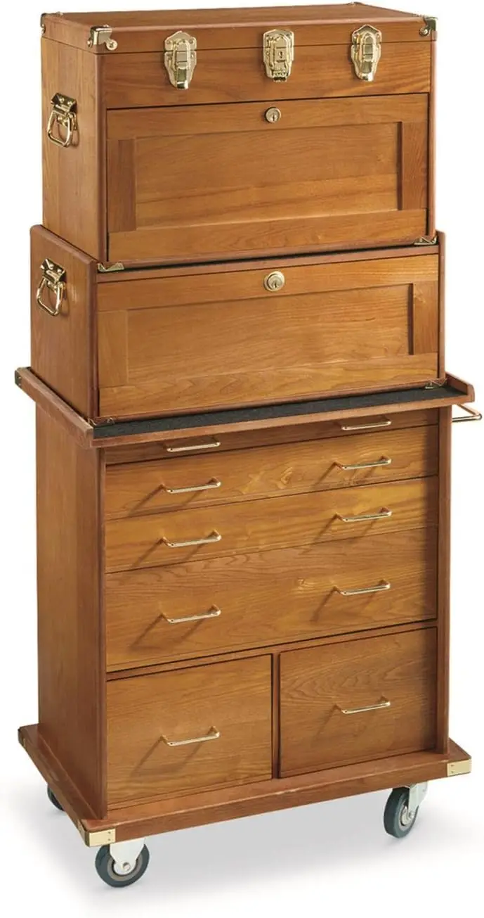 Storage Cabinet with Drawers Wood, Great for Under Desk Storage & Office Storage Cabinet Oak 3
