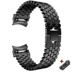 Women's Luxury Stainless Steel Watch Band - Elegant No Gap Design for Galaxy 6classic 43mm (Black)