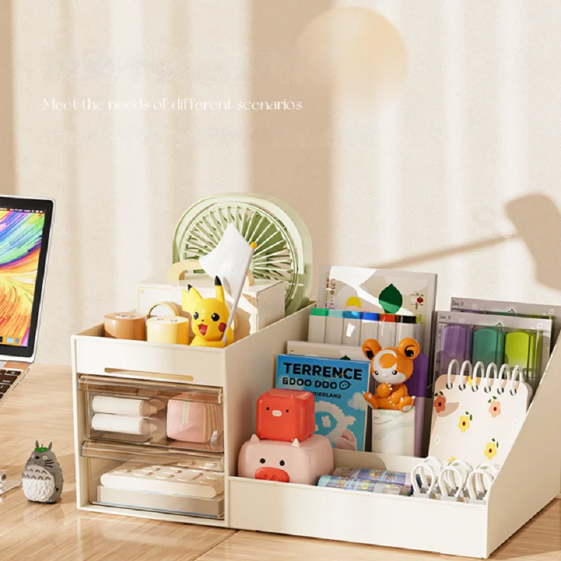 Transparent Drawer Style Makeup Box Dormitory Organizer Plastic Cosmetics Skincare Dressing Table Desktop Storage Box 3