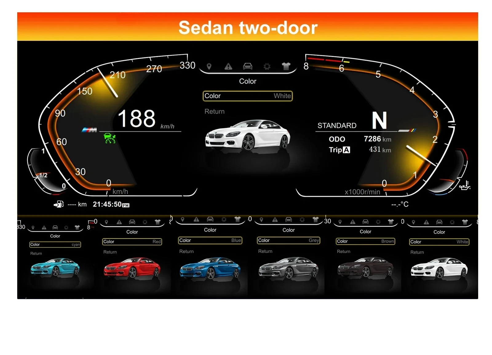 BMW 1 시리즈 X1 X2 F20 F52 F22 F45 X1 F48 F49 X2 F39 클러스터 대시보드 속도계 계기판 디지털 리눅스 신제품