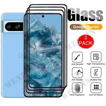 3 pezzi di vetro temperato per Google Pixel 11 10 9 8 7 6 Pro XL 7A 5A 3 XL Protezione per schermo curvo a copertura totale