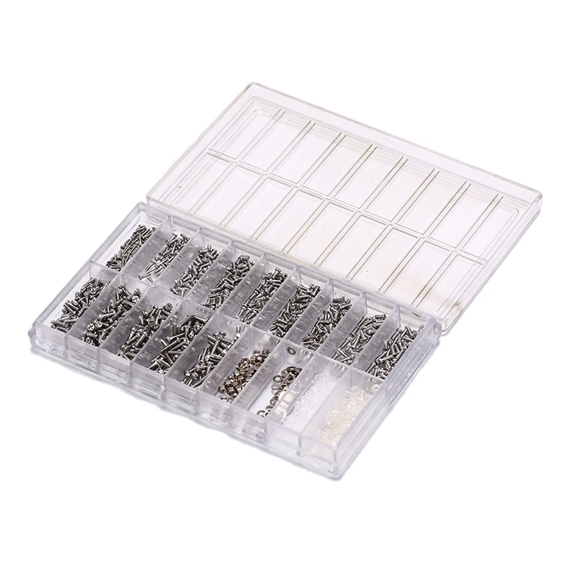 Watch Screws, Small Tiny Screws Nut Washer Assortment Approx. 1000PCS  Eyeglasses Screws For Clocks For Very Few Watches For Glasses 