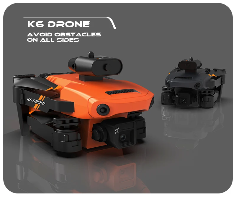 K6 Mini Drone - 4K Dual Camera Wifi FPV Four Sides Infrared Obstacle Avoidance One-key Take-off and Landing Folding Quadcopter 20 K6 Mini Drone, k6 drone avoid obstacles on all sides ko