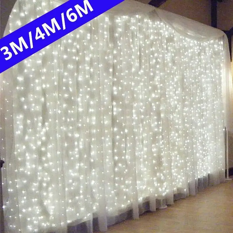 Description Picture 2 of itemLED Christmas Lights Fairy String Lights Curtain Garland USB Festoon Remote Christmas Decoration for Home New Year 2025 Outdoor
