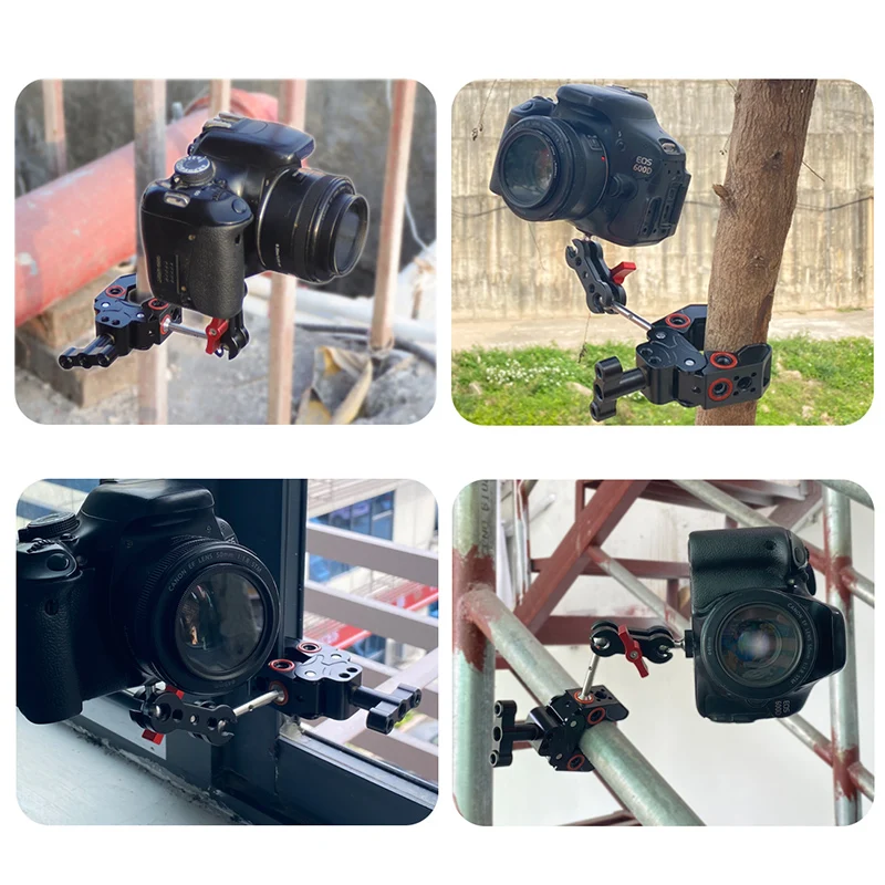 Super Clamp Krabben zange Clip 1/4 3/8 Arri Cold Schuh Magic Arm Licht Stativ Monitor Halterung für Gopro 13 für Insta360 x4 – Detail 1